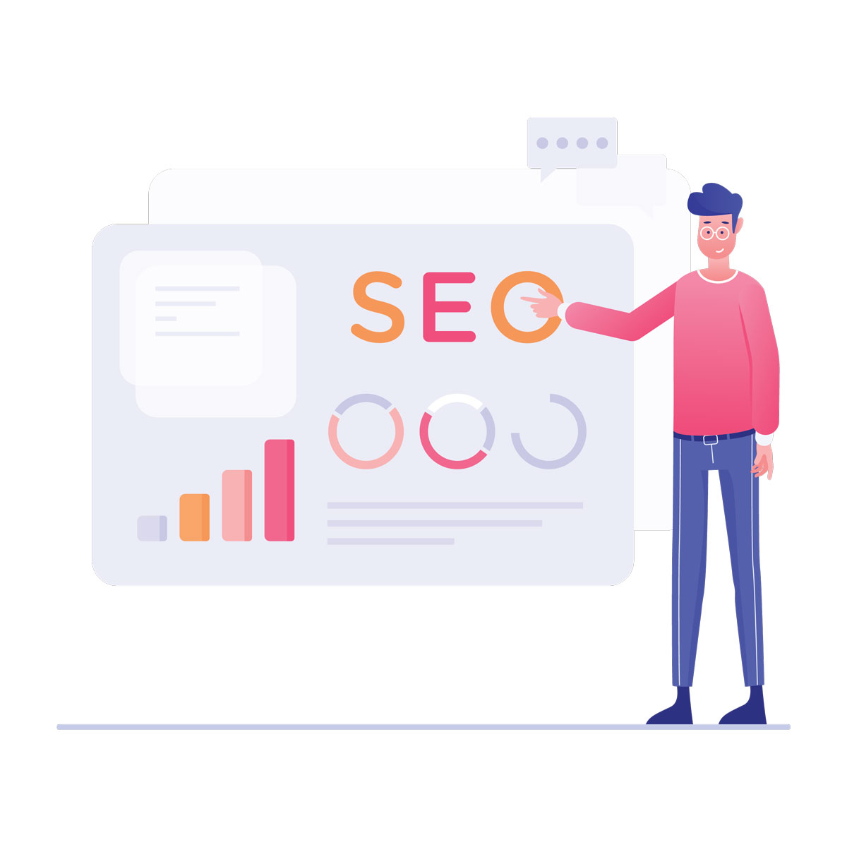 —Pngtree—seo marketing vector in flat_5442333